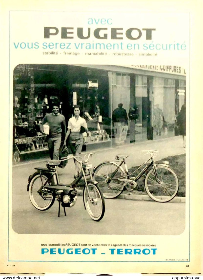 Publicité Papier  VELO PEUGEOT TERROT Juin 1967 FAC 1154 - Pubblicitari