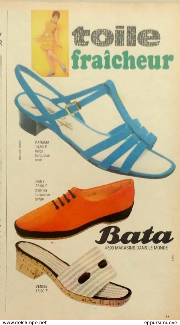 Publicité Papier  CHAUSSURES BATA SHOES Juin 1967 FAC 1155 - Pubblicitari