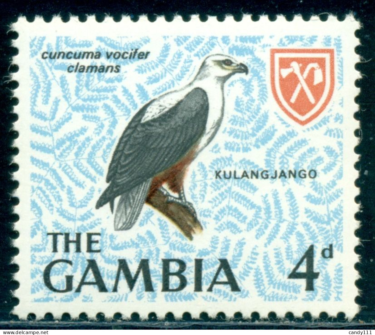 1966 Birds,The African Fish Eagle (Cuncuma Vocifer),Gambia,215,MNH - Águilas & Aves De Presa