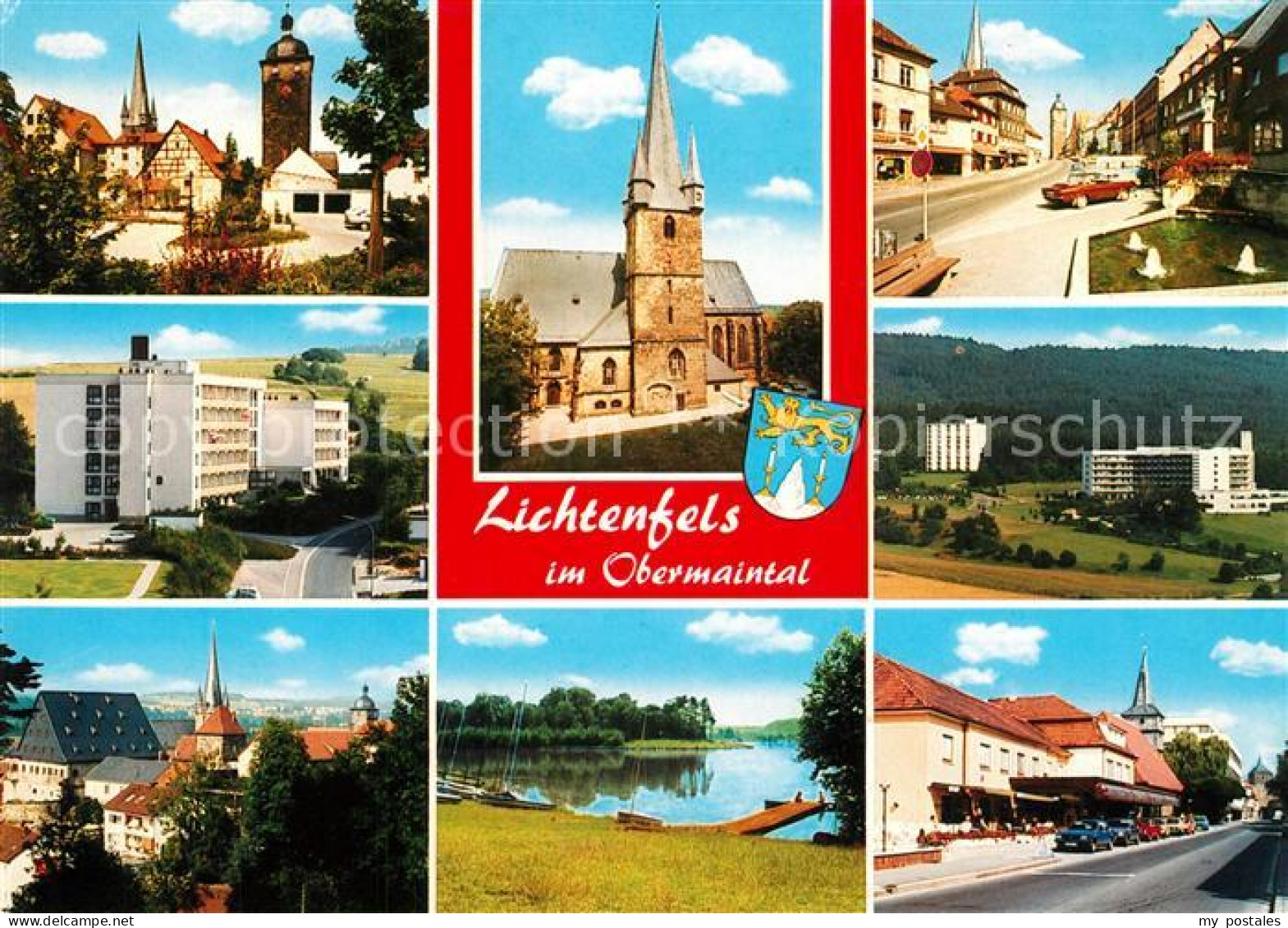 73214446 Lichtenfels Bayern Marktplatz Kirche Oberes Tor Strassenpartie Badesee  - Lichtenfels