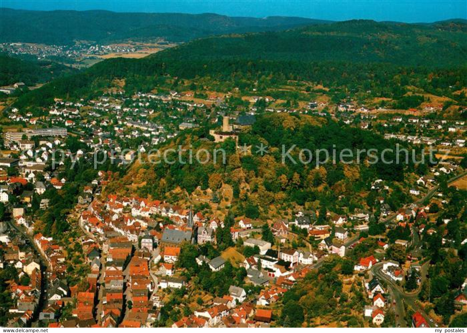 73214350 Biedenkopf Zentrum Mit Schloss Fliegeraufnahme Biedenkopf - Biedenkopf