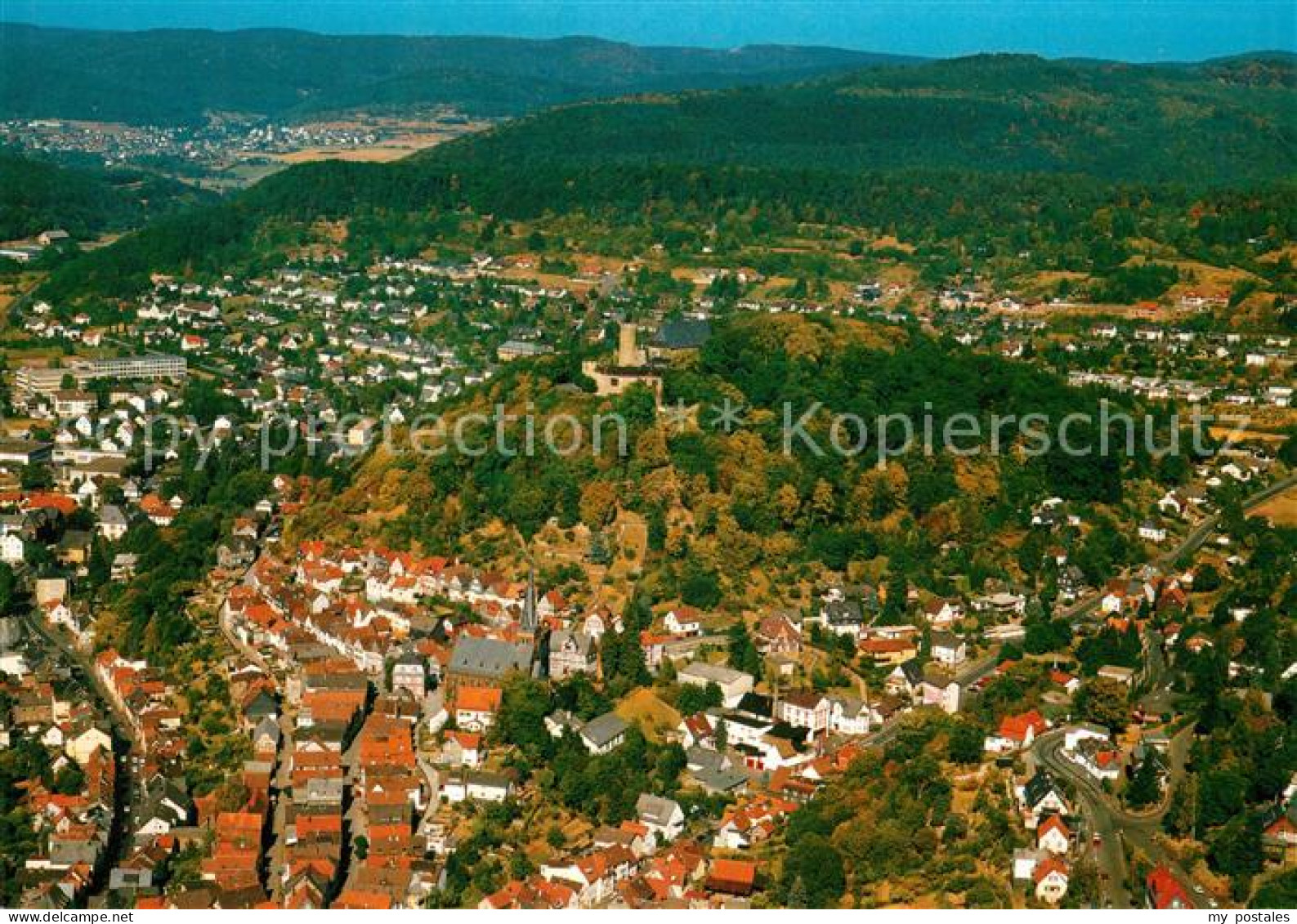 73214341 Biedenkopf Zentrum Und Schloss Fliegeraufnahme Biedenkopf - Biedenkopf