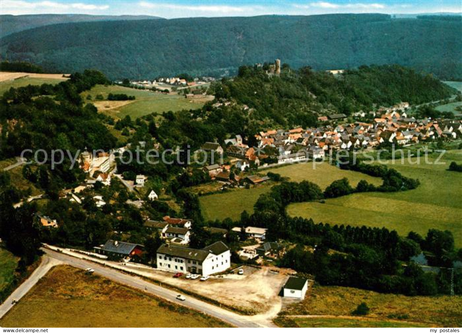 73214169 Helmarshausen Weserbergland Fliegeraufnahme Helmarshausen - Bad Karlshafen