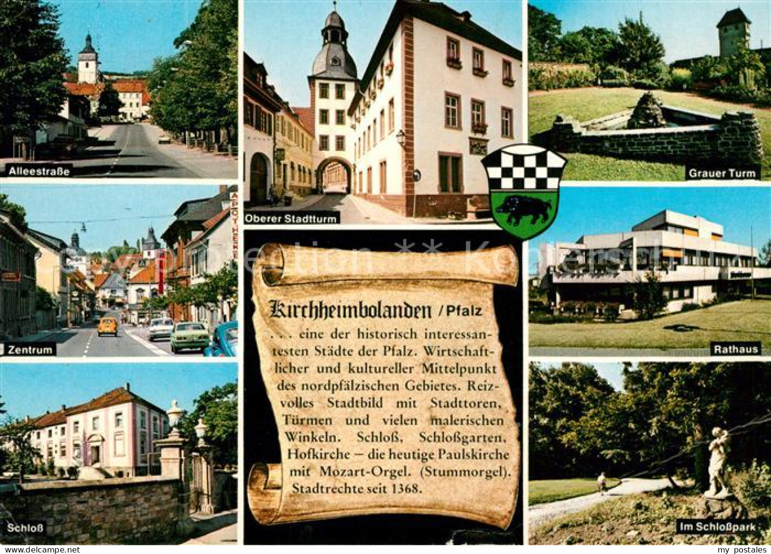 73213806 Kirchheimbolanden Alleestrasse Zentrum Schloss Stadtturm Grauer Turm Ra - Kirchheimbolanden