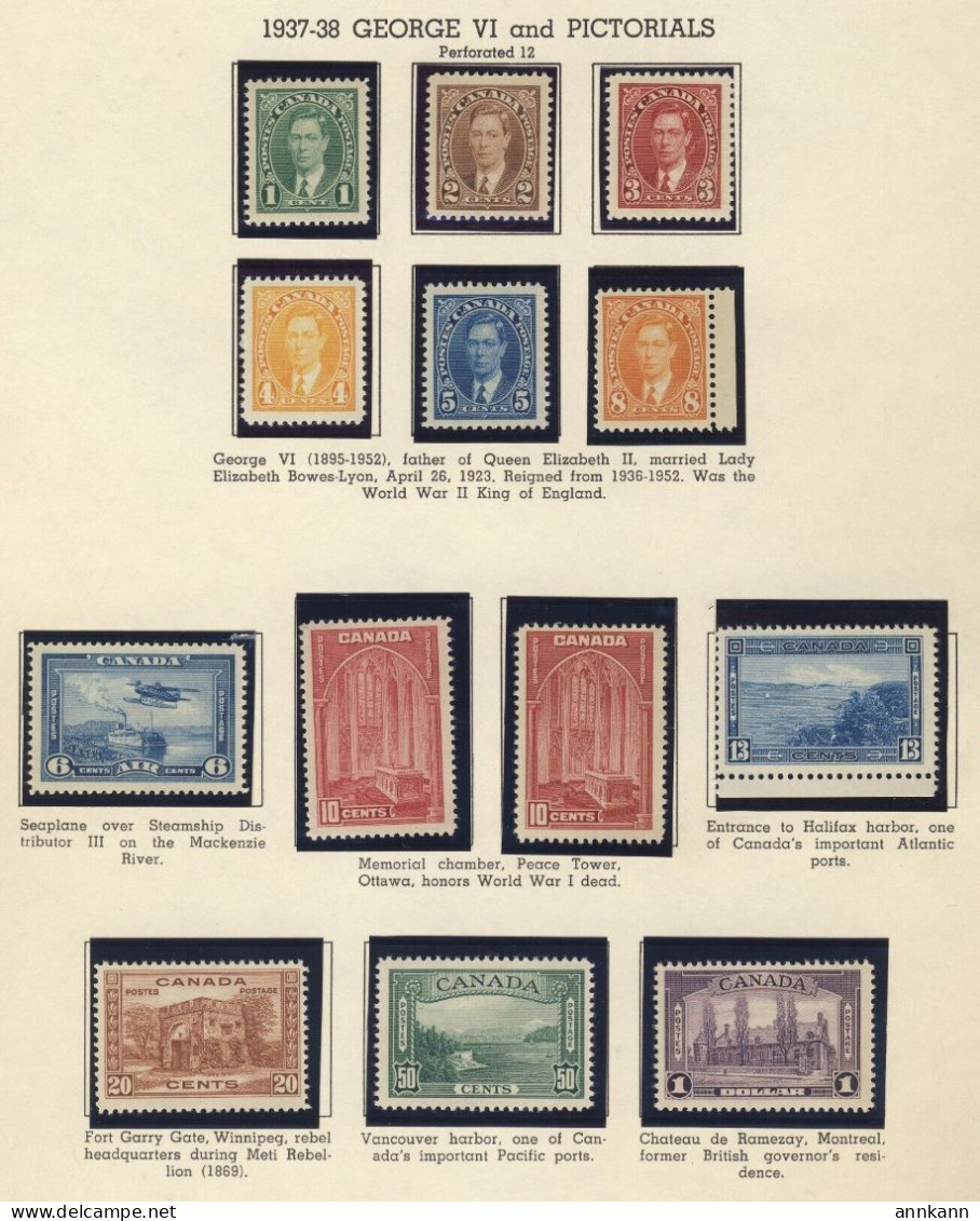 13x Stamps; #231 To #236 #241 To #245-$1. +6c Airmail GV= $260 Mailed Off Paper - Ungebraucht