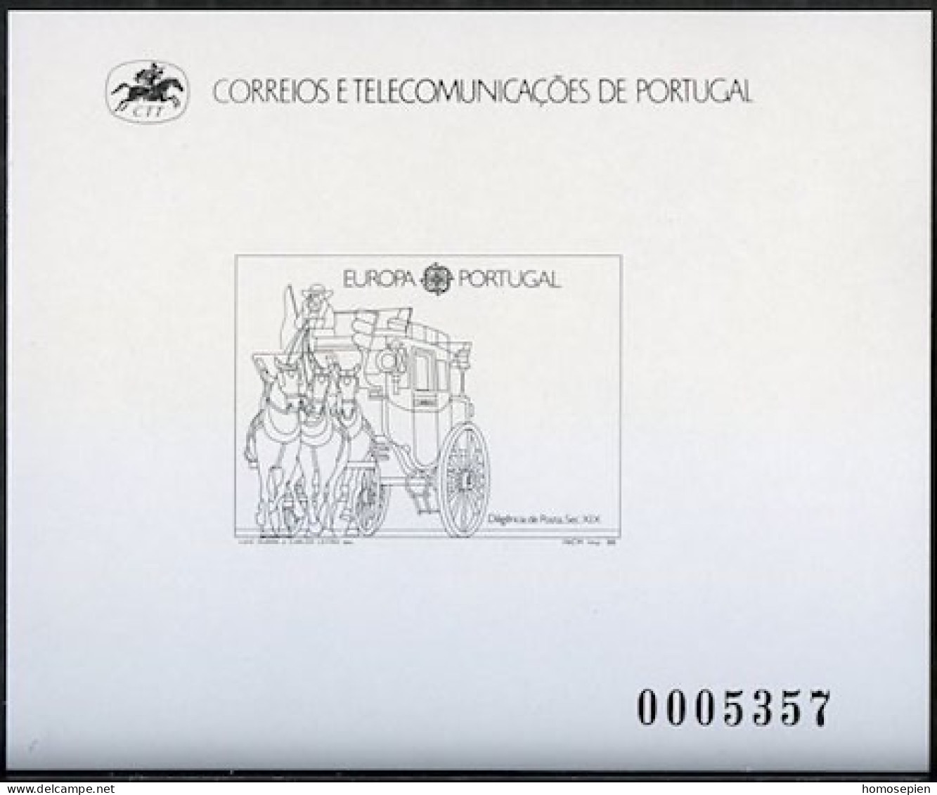 Portugal épreuve 1988 Y&T N°EL1731 - Michel N°DP1754a *** - 80e EUROPA - Proofs & Reprints