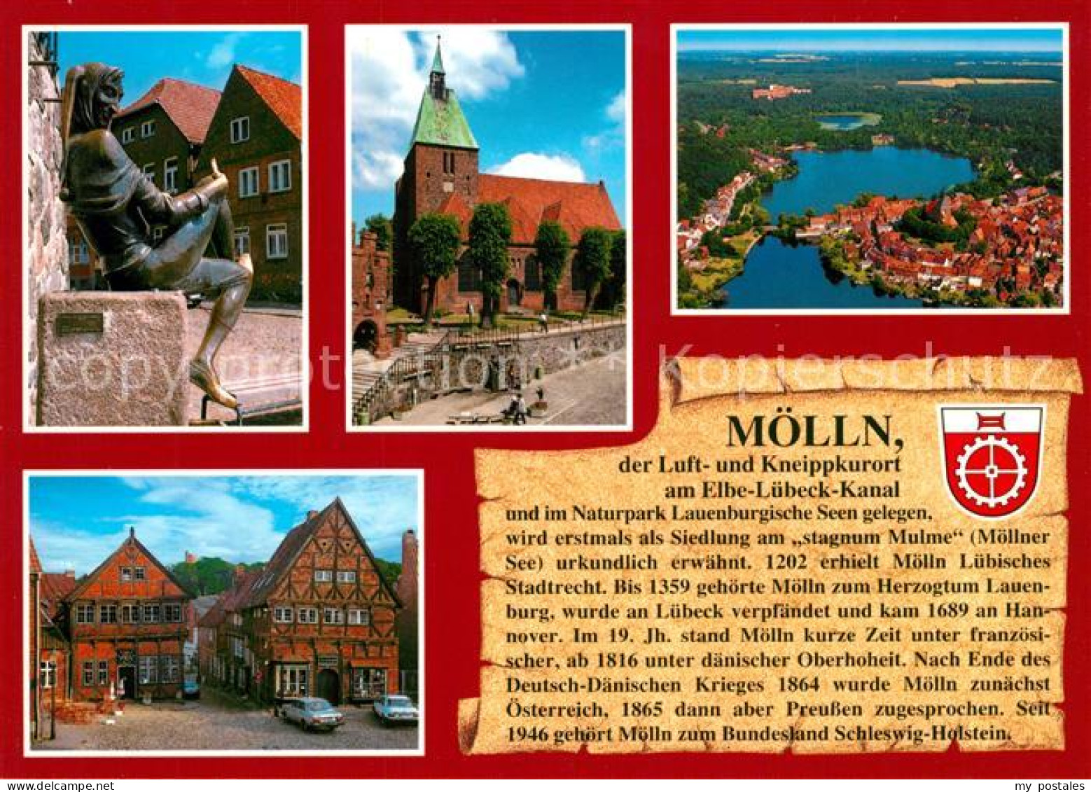 73213398 Moelln Lauenburg Till Eulenspiegel St Nicolai Luftperspektive Historisc - Mölln