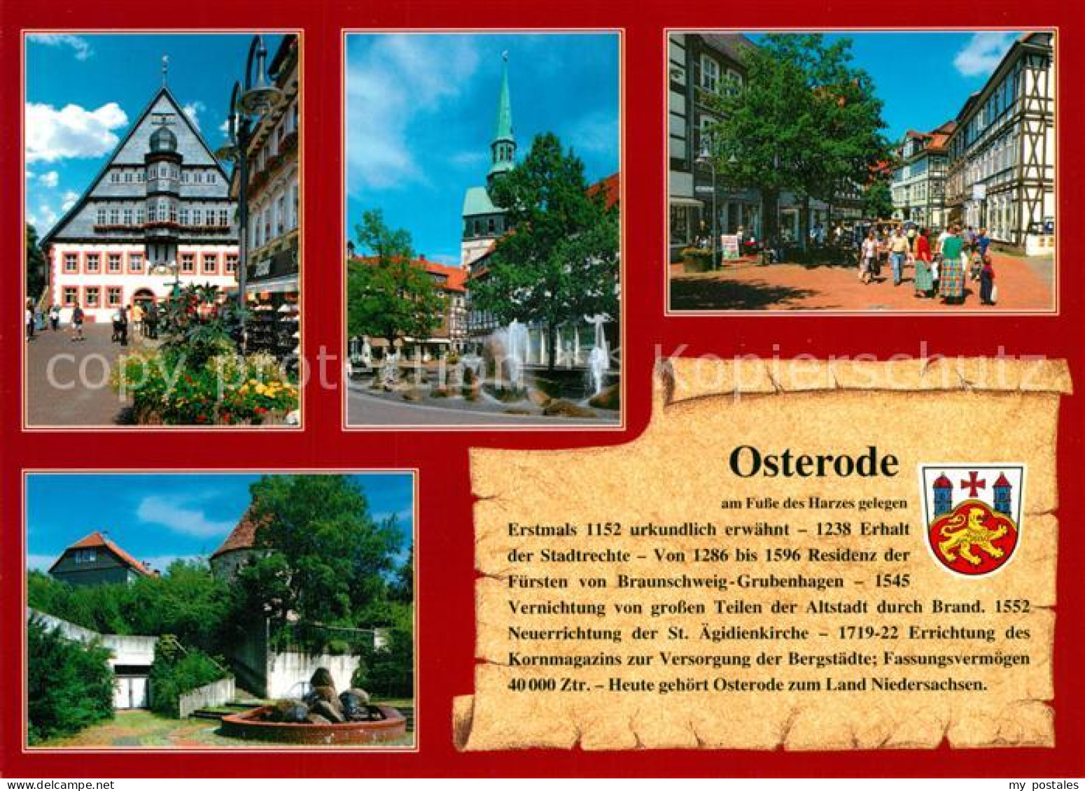 73213388 Osterode Harz Altes Rathaus Marktplatz Martin Luther Platz Stadtmauer O - Osterode