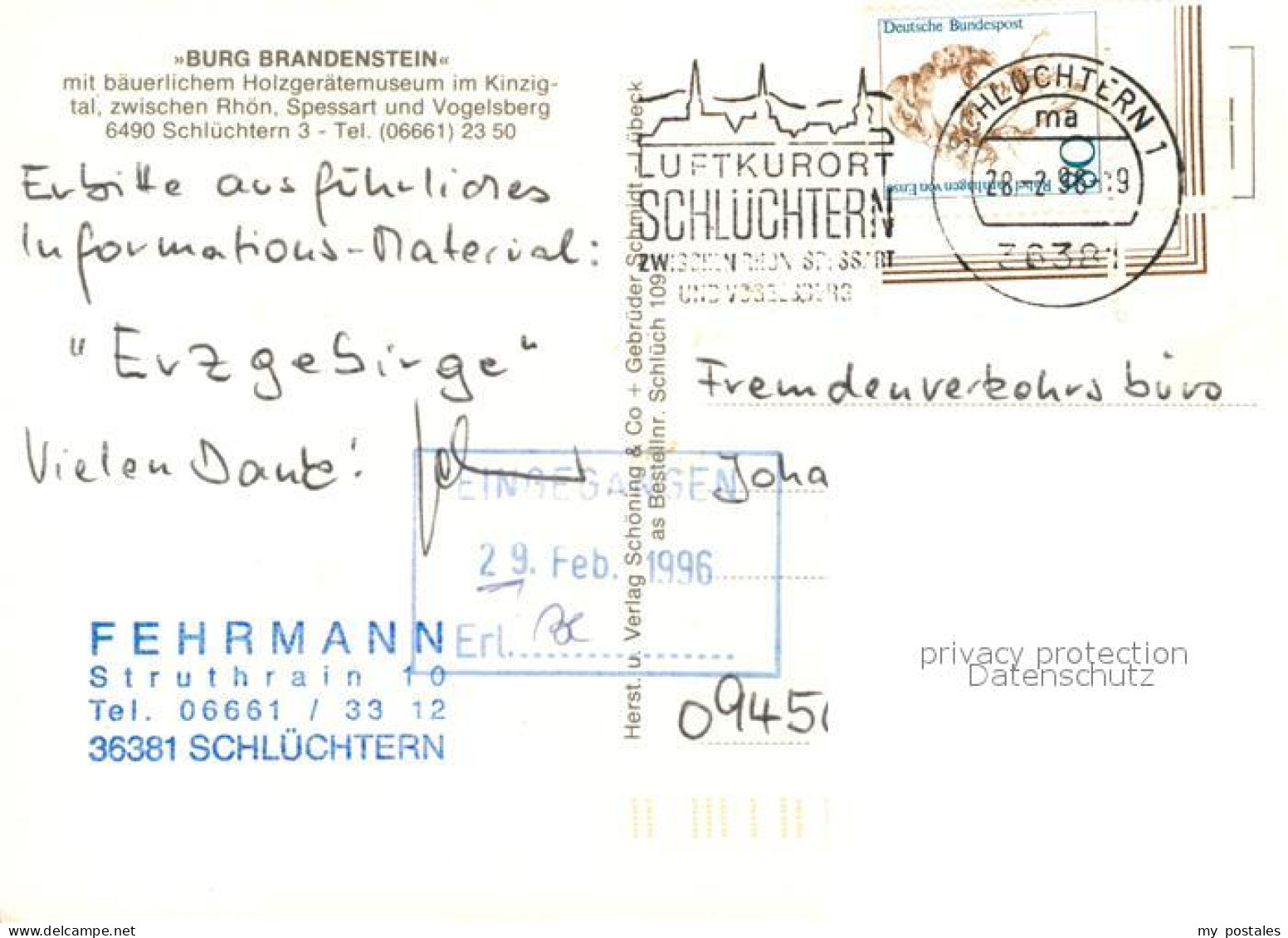 73213271 Schluechtern Burg Brandenstein Schluechtern - Schluechtern