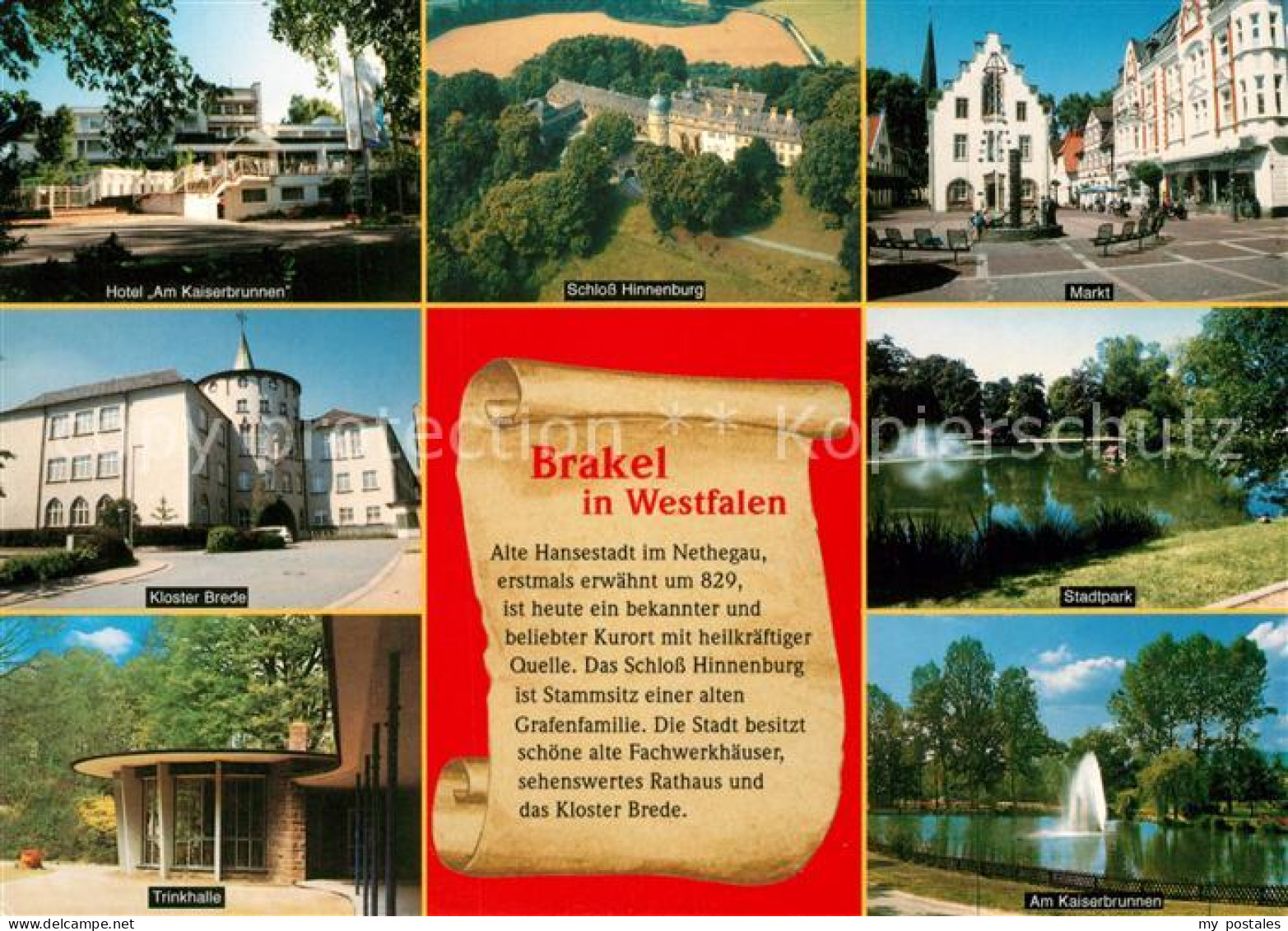 73213196 Brakel Westfalen Hotel Am Kaiserbrunnen Markt Schloss Hinnenburg  Brake - Brakel