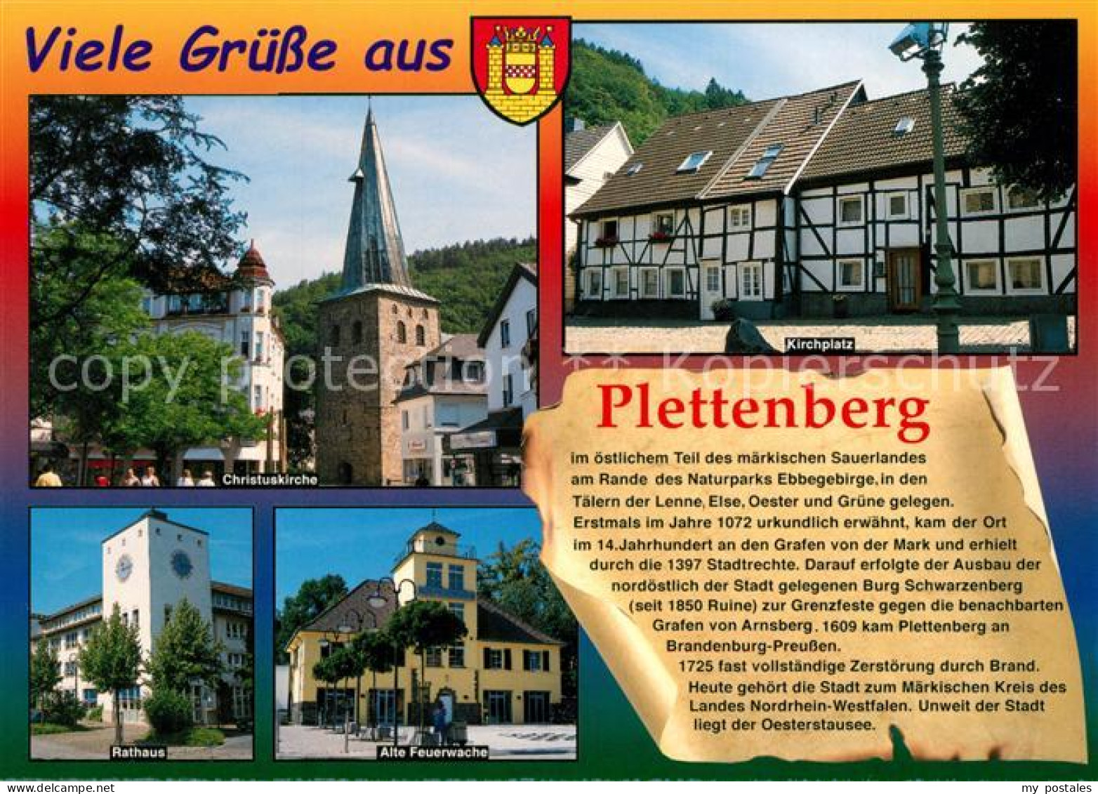 73213166 Plettenberg Christuskirche Rathaus Kirchplatz Alte Feuerwache  Plettenb - Plettenberg