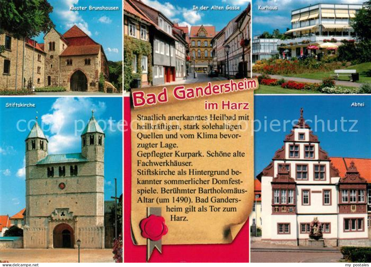 73213160 Bad Gandersheim Alte Gasse Kurhaus Abtei Stiftskirche Kloster Brunshaus - Bad Gandersheim