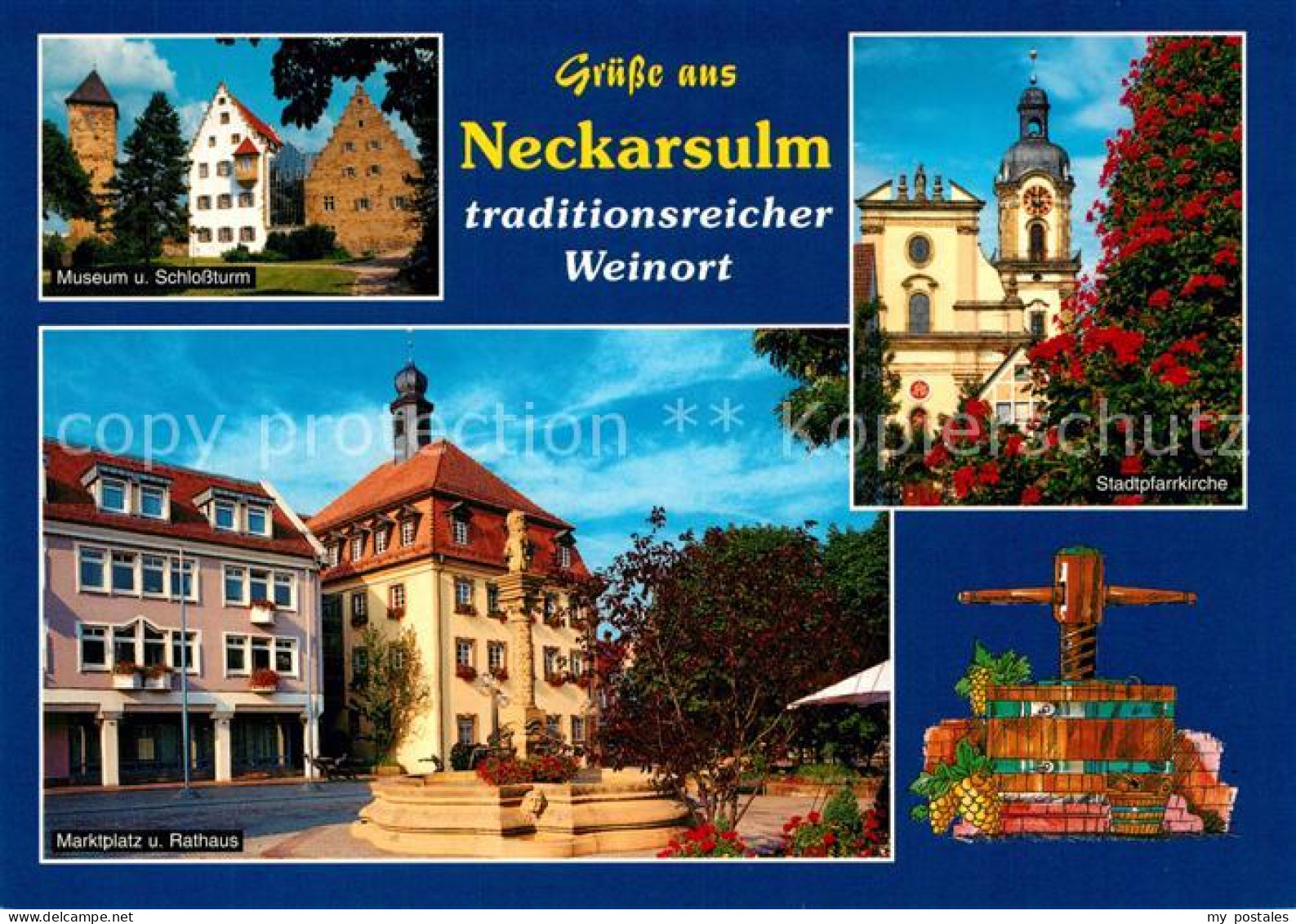 73213087 Neckarsulm Museum Schlossturm Marktplatz Rathaus Stadtpfarrkirche  Neck - Neckarsulm