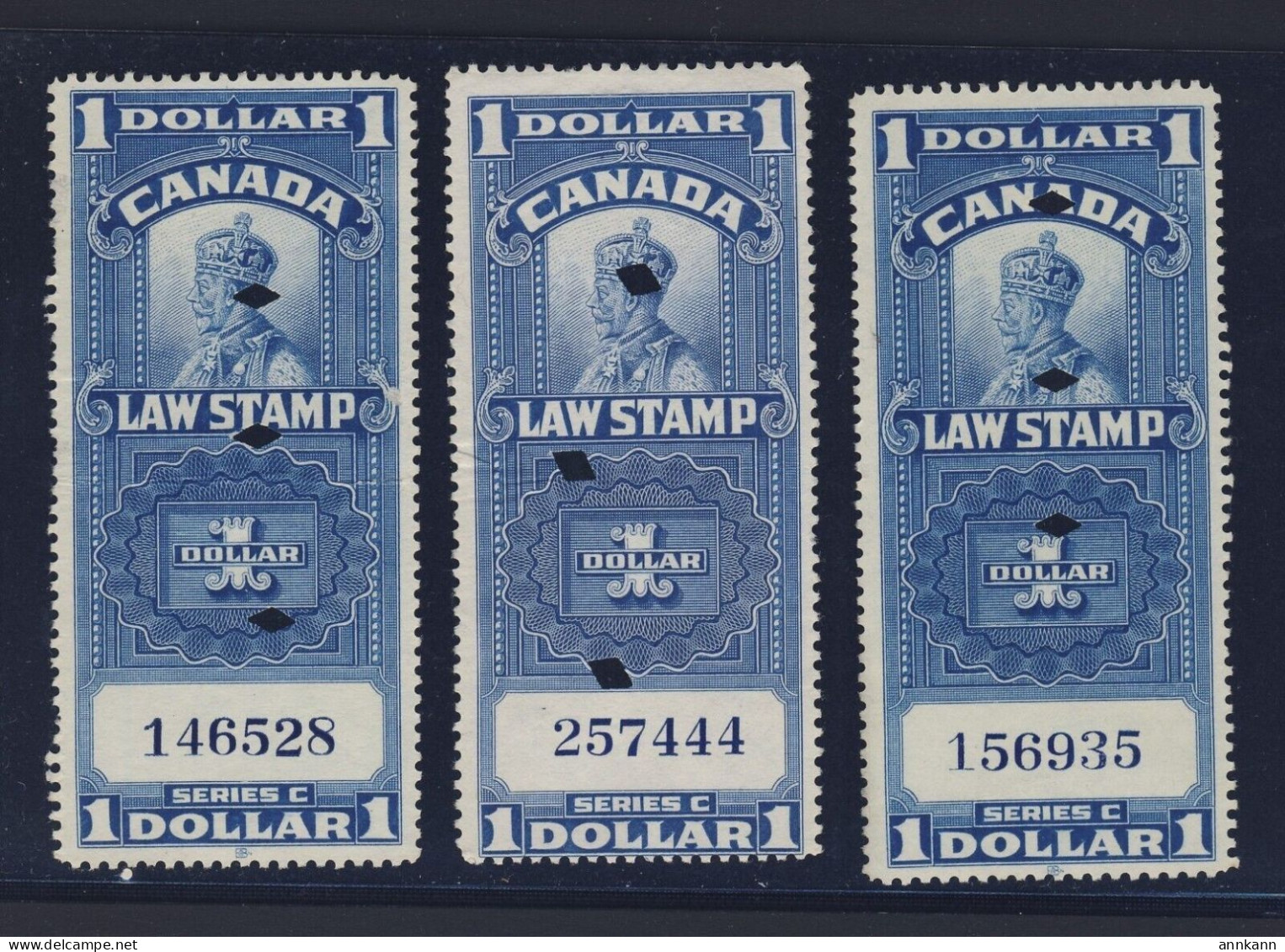 Canada 3x Used Revenue Supreme Court Stamps 2x #FSC18 1x FSC18c-$1.00 - Fiscale Zegels