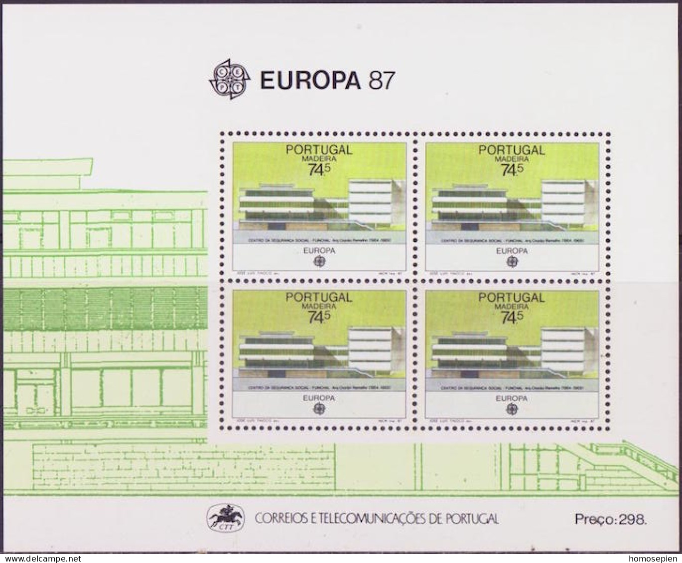 Europa CEPT 1987 Madère - Madeira - Portugal Y&T N°BF8 - Michel N°B8 *** - 74,50e EUROPA - 1987