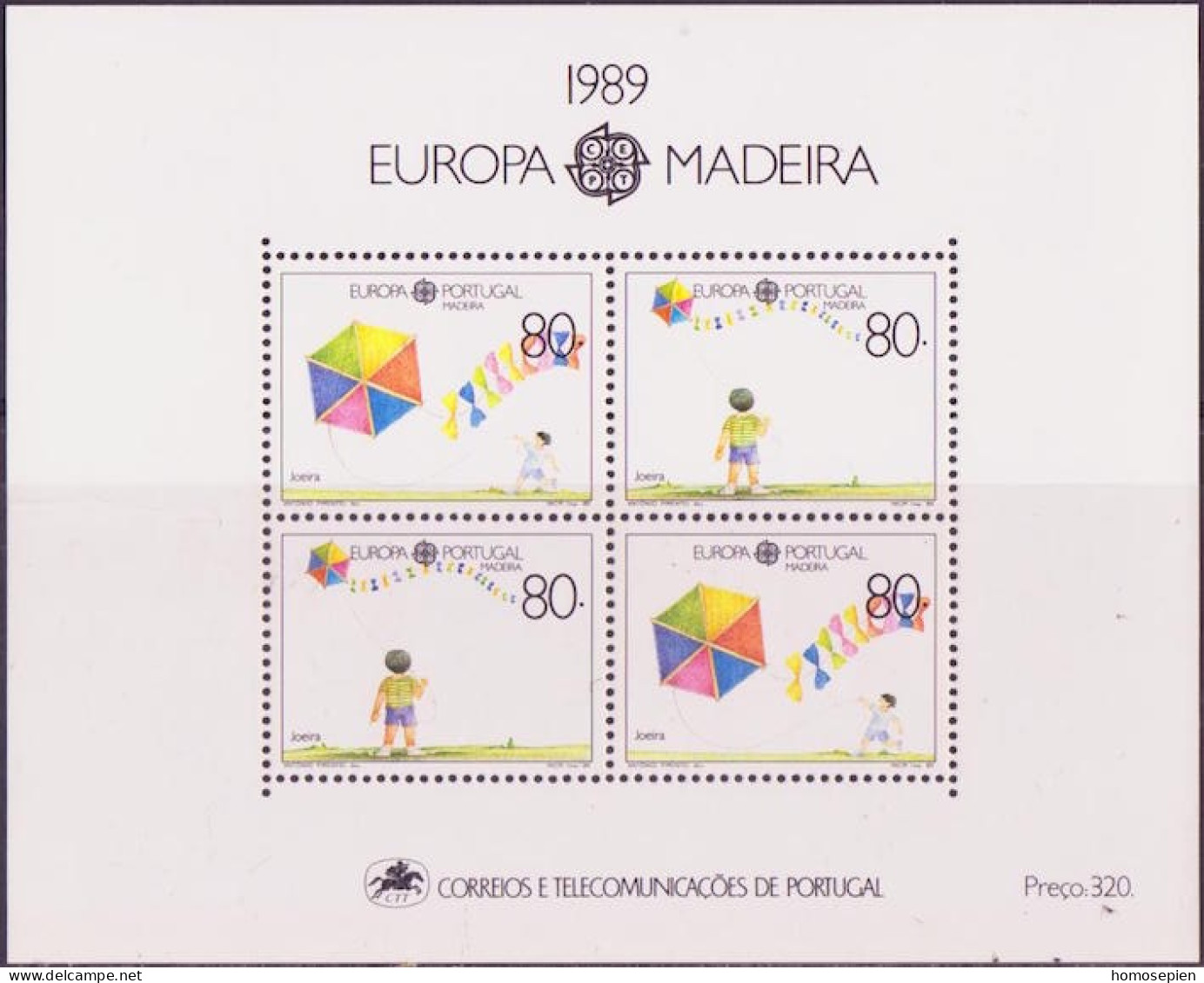 Europa CEPT 1989 Madère - Madeira - Portugal Y&T N°BF10 - Michel N°B10 *** - 1989