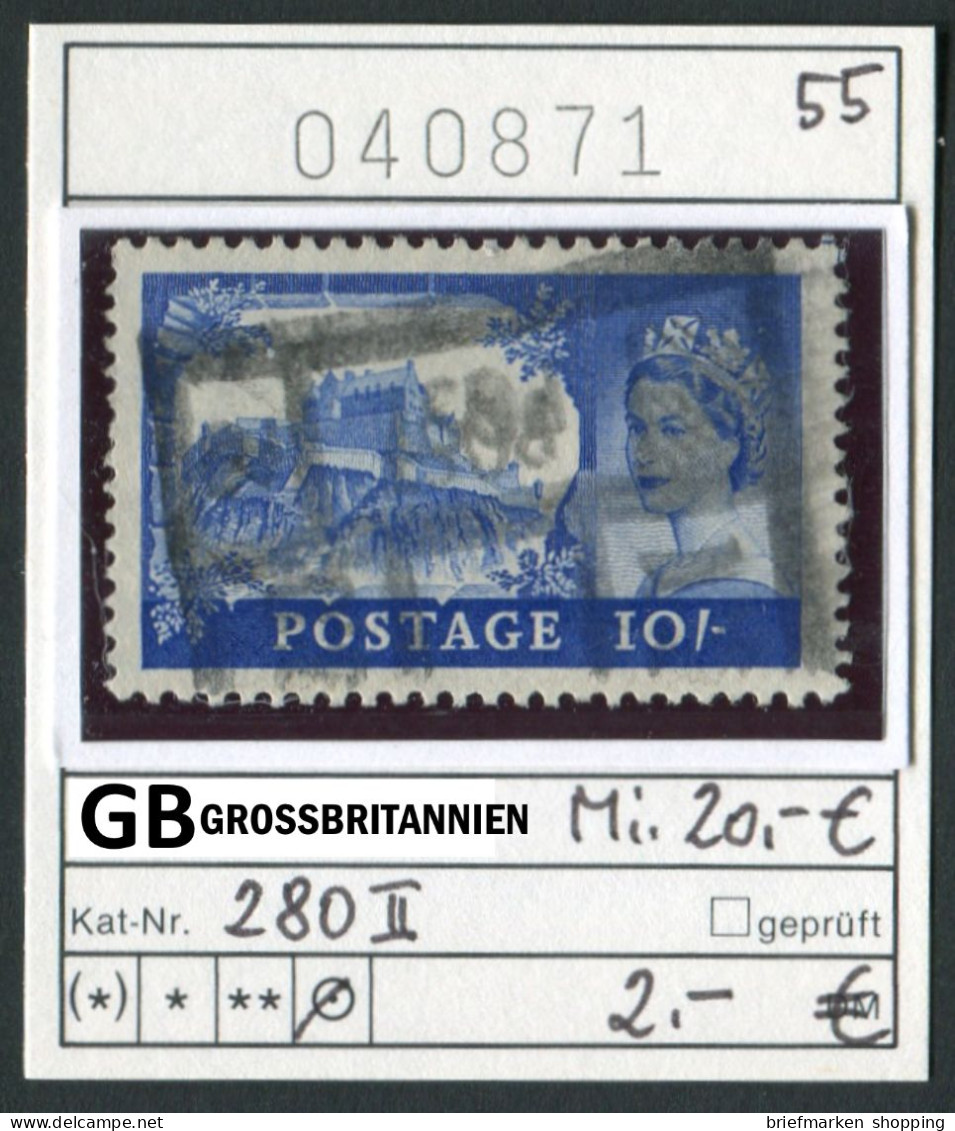 Grossbritannien 1955 - Great Britain 1955 - Grand Bretagne 1955 - Michel 280 II -  Oo Oblit. Used Gebruikt - Gebraucht