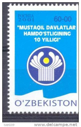2001. Uzbekistan, 10y Of CIS, 1v, Mint/** - Ouzbékistan