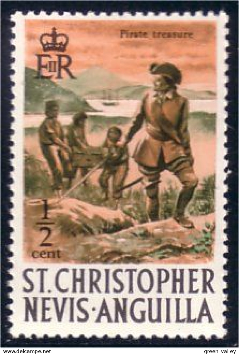 256 Christopher Nevis Pirate Treasure Tresor MNH ** Neuf SC (CHT-15a) - Minéraux