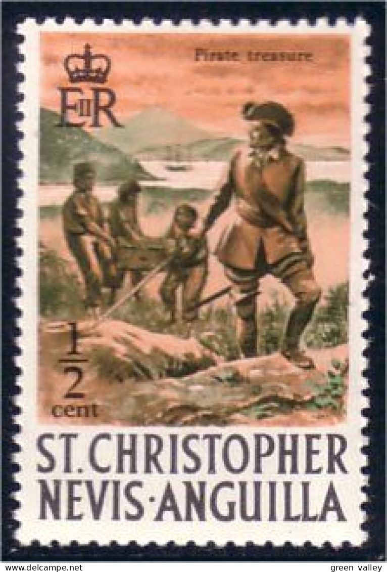 256 Christopher Nevis Pirate Treasure Tresor MNH ** Neuf SC (CHT-15b) - St.Cristopher-Nevis & Anguilla (...-1980)