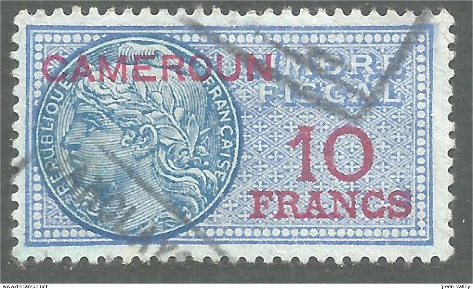 236 Cameroun Timbre Fiscal 10 Francs (CAM-157) - Used Stamps