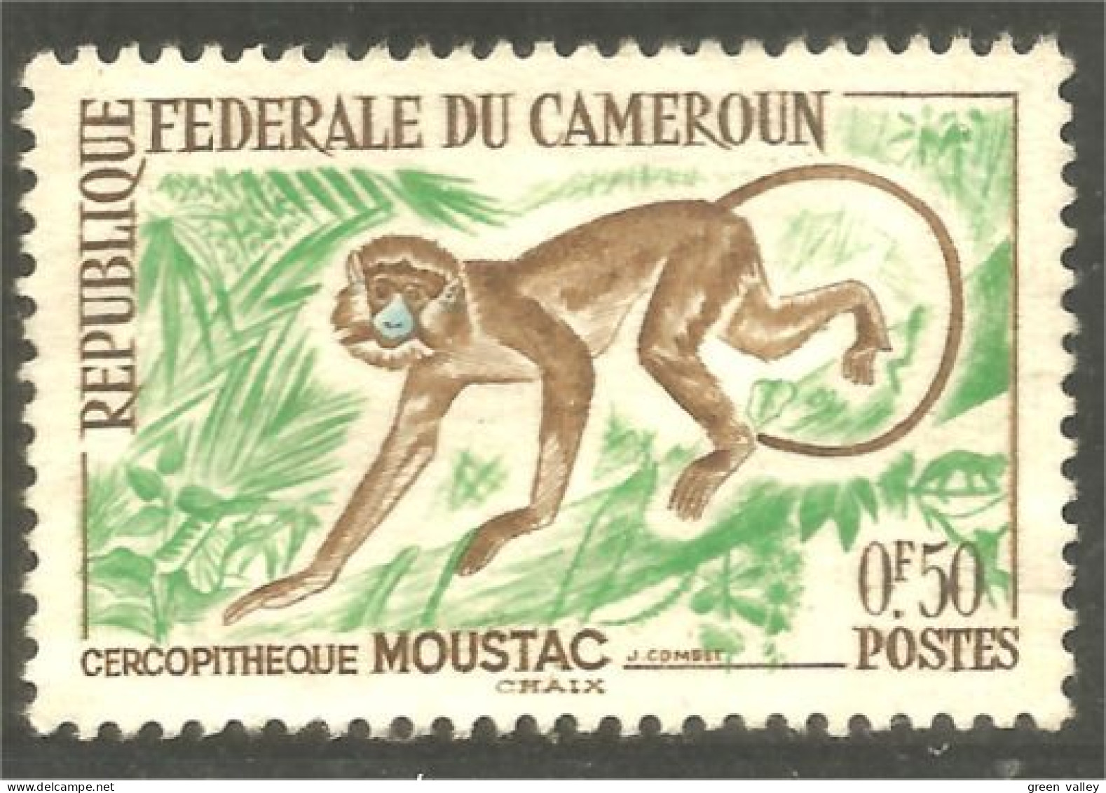 236 Cameroun Singe Ape Monkey Affe Aap Scimmia Mono Sans Gomme (CAM-139) - Affen