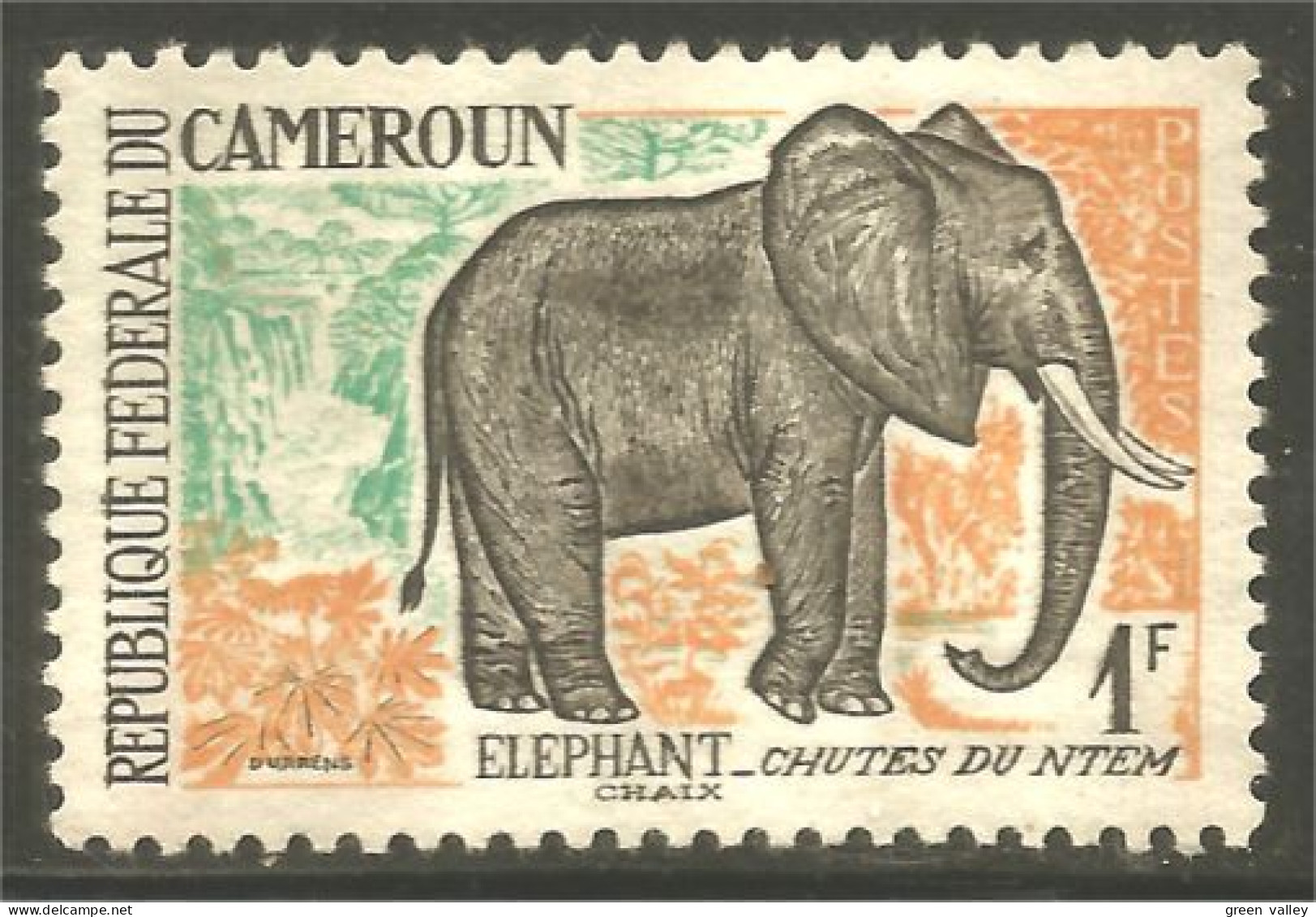 236 Cameroun Elephant Elefante Norsu Elefant Olifant Sans Gomme (CAM-133) - Ungebraucht