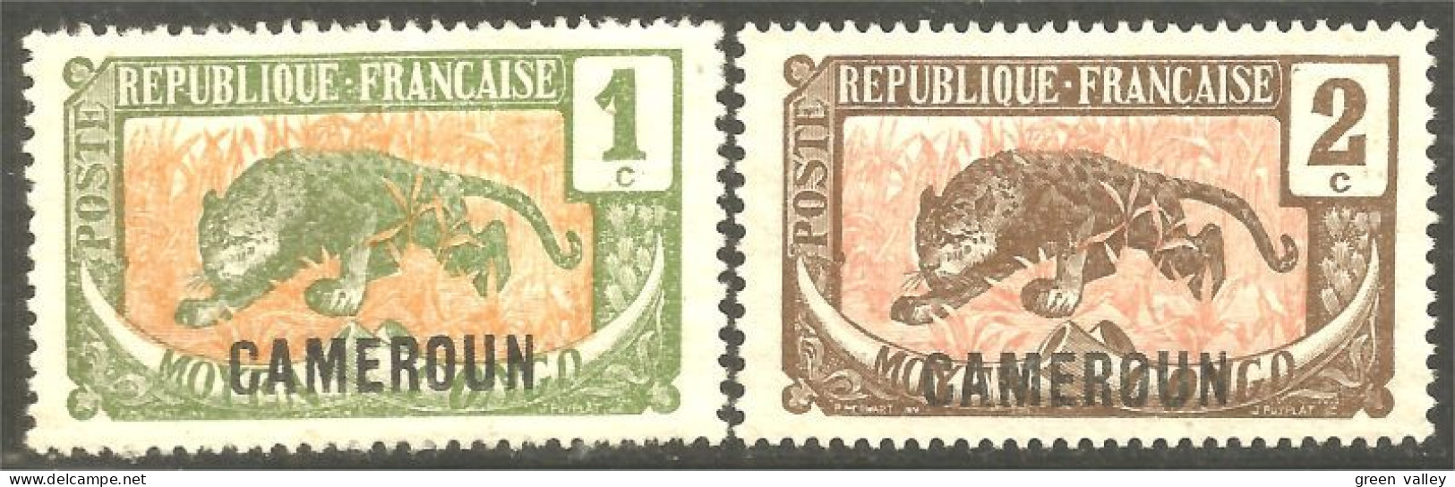 236 Moyen Congo Panthère Panther Surcharge CAMEROUN Sans Gomme (CAM-112) - Neufs