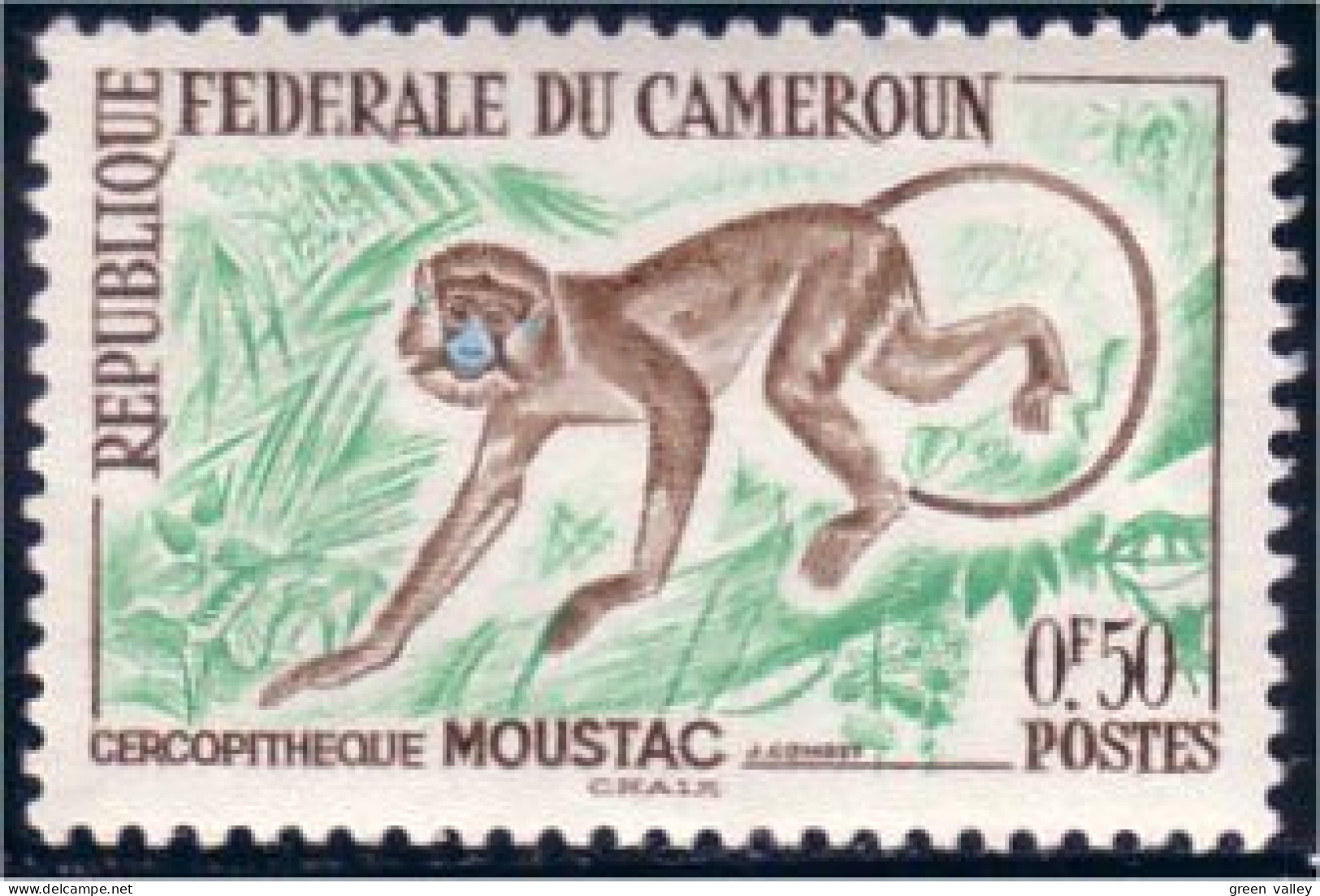 236 Cameroun Singe Monkey Ape MH * Neuf (CAM-15b) - Affen