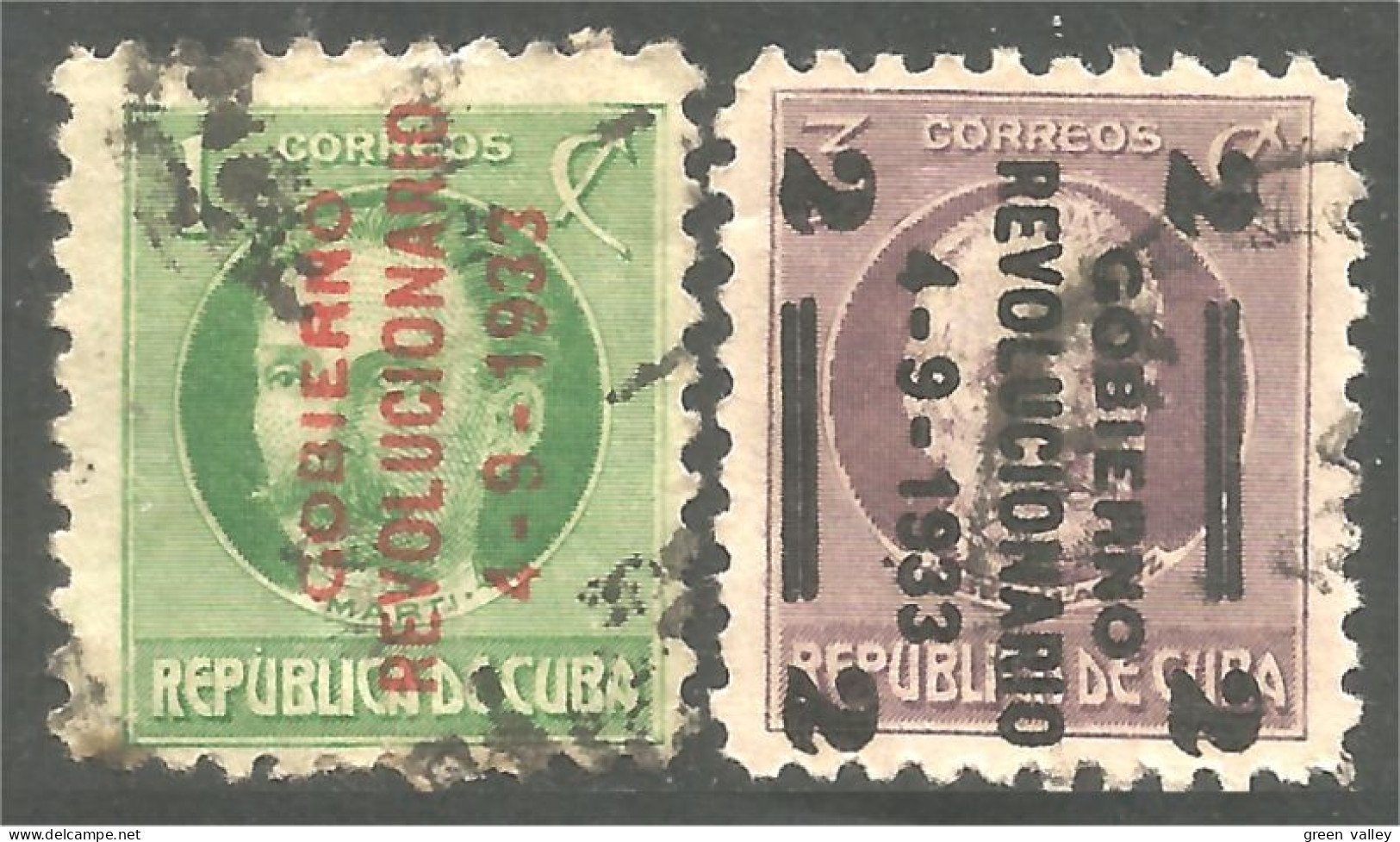 284 Cuba 1933 Revolutionary Junte Révolutionnaire Surcharge (CUB-110) - Used Stamps