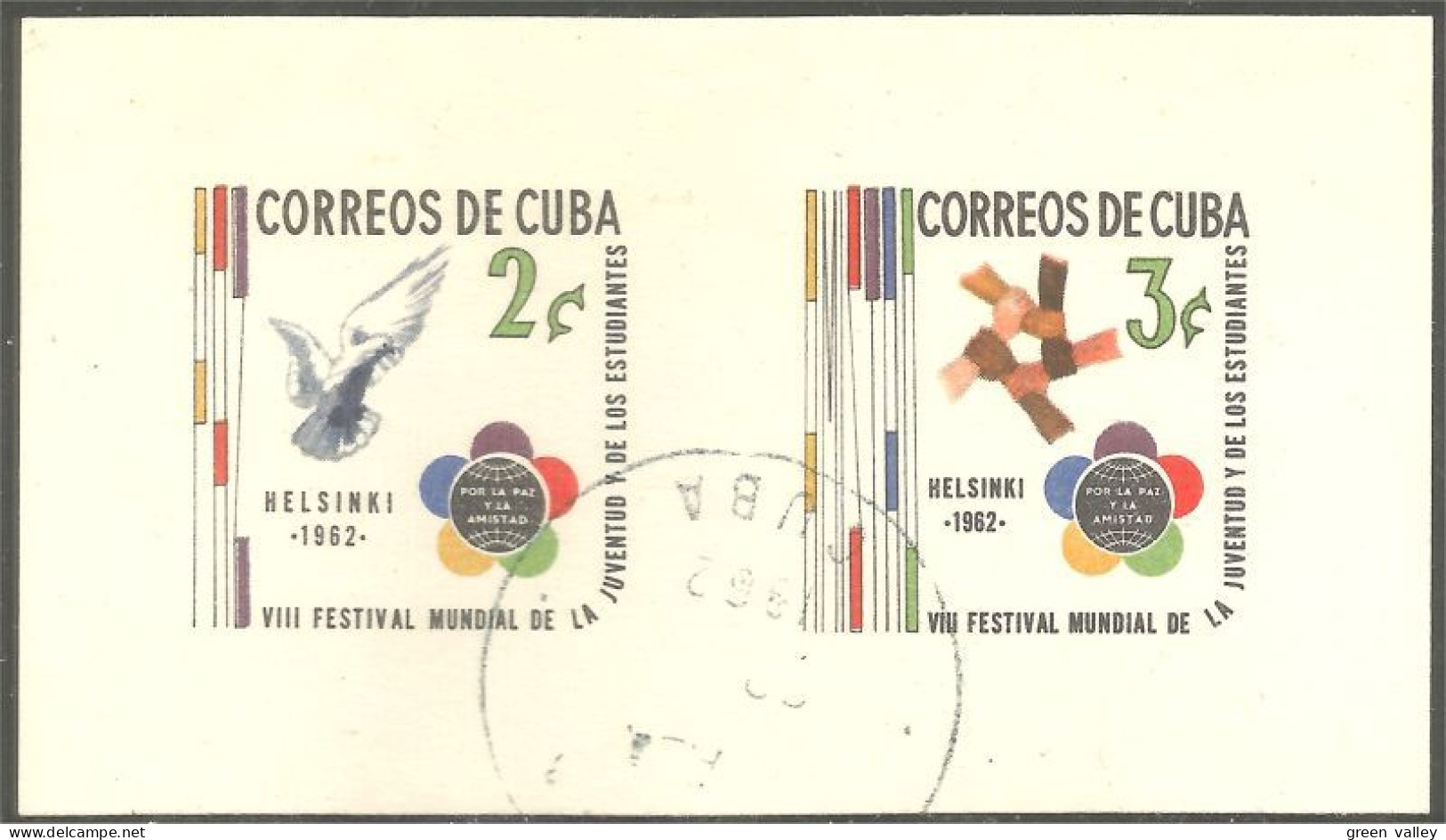 284 Cuba Festival Mondial Jeunesse Youth Minisheet (CUB-77) - Usati