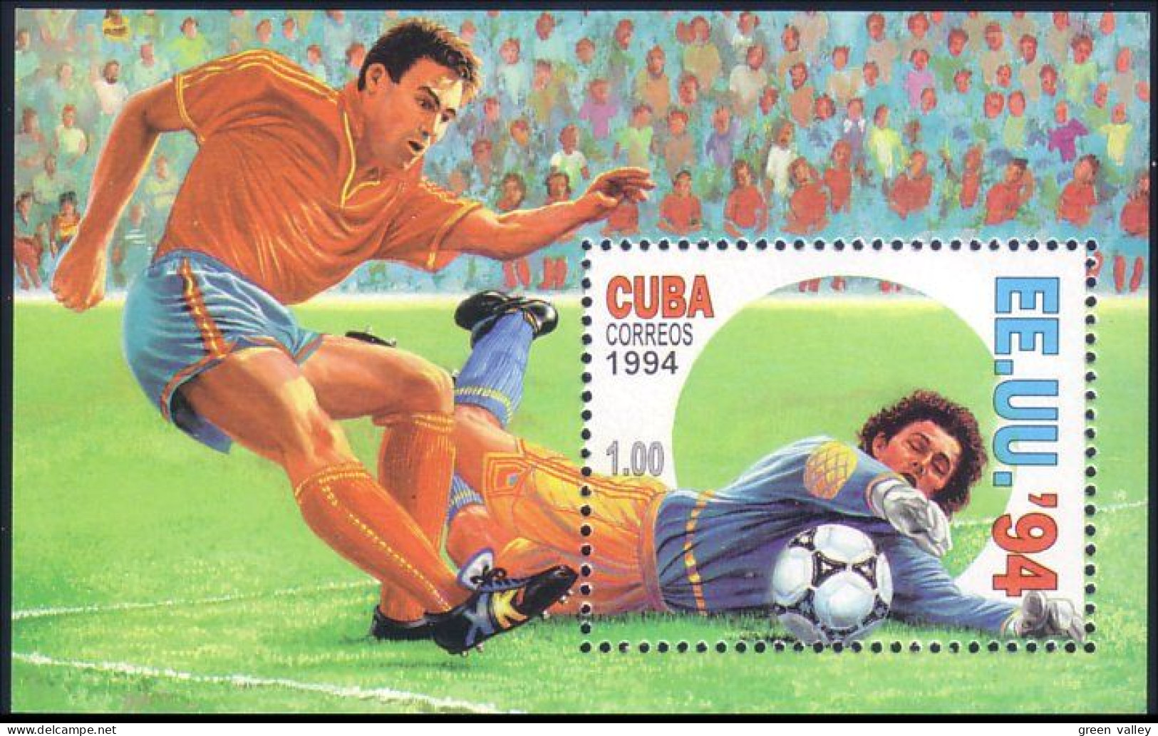 284 Cuba Football USA 94 MNH ** Neuf SC (CUB-43b) - 1994 – Vereinigte Staaten