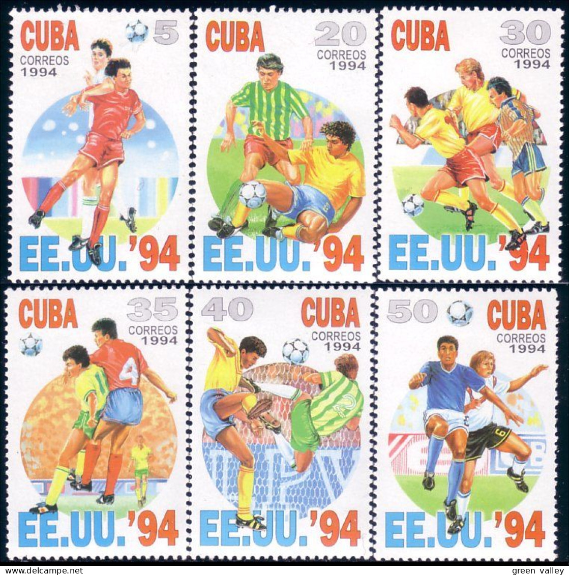 284 Cuba Football USA 94 MNH ** Neuf SC (CUB-40b) - 1994 – États-Unis
