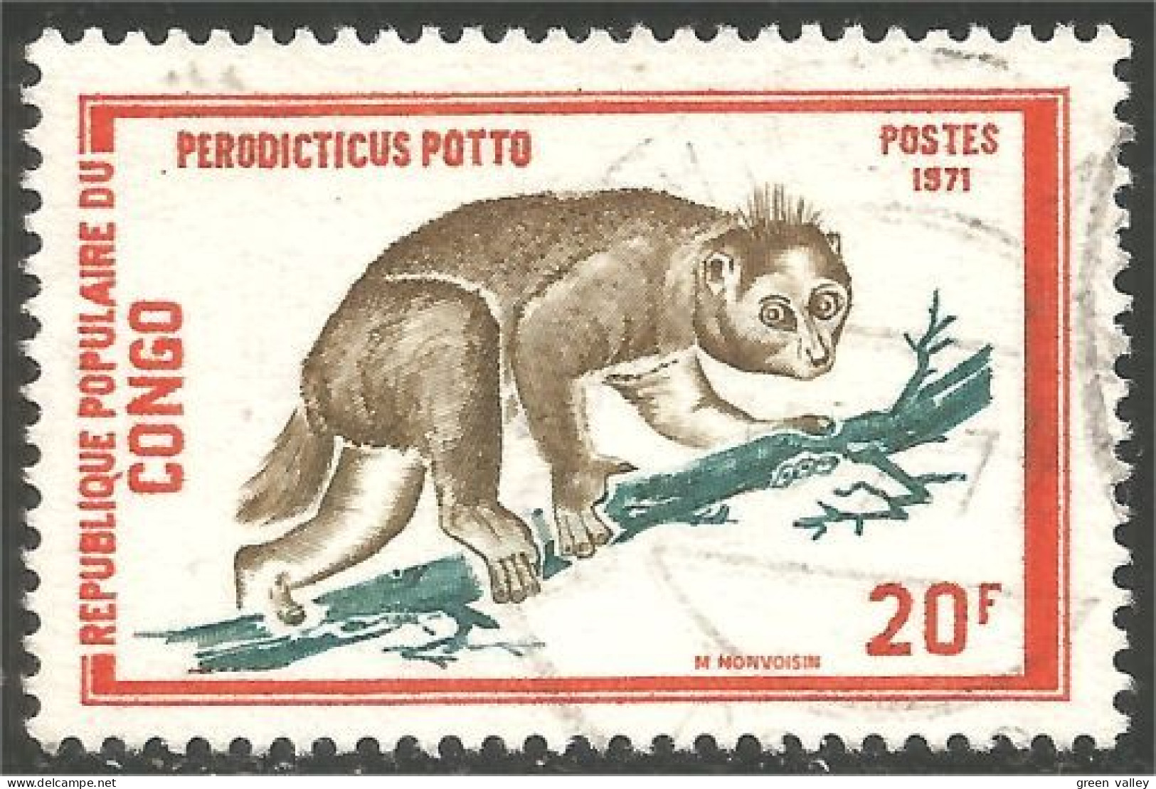 272 Congo Singe Monkey Lemur Primate Lori (CGO-82b) - Oblitérés