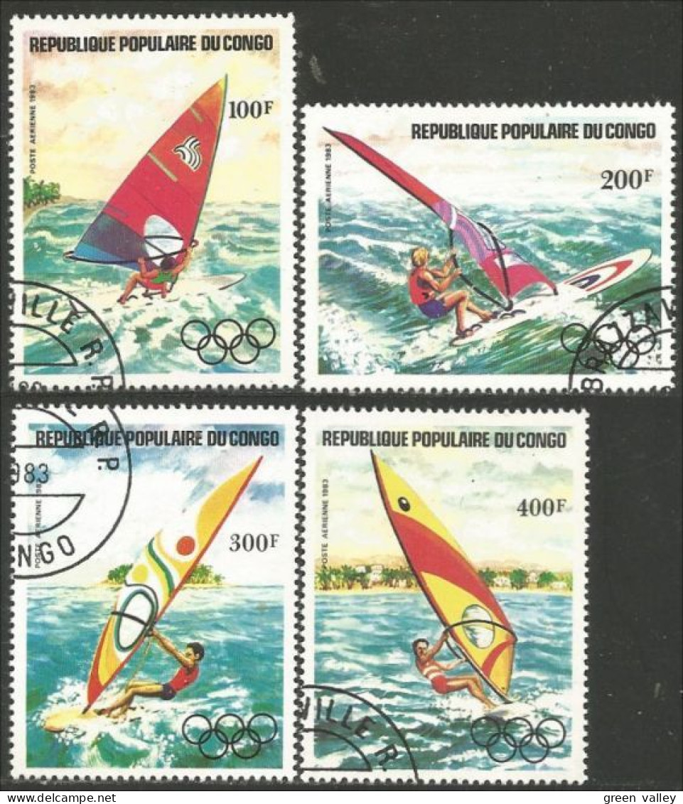 272 Congo Planche Voile Los Angeles Sailing Olympics Windsurfing (CGO-72) - Vela