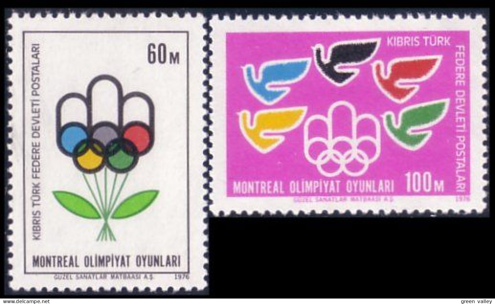 288 Cyprus Montreal Olympiques Colombe Dove MNH ** Neuf SC (CYT-2c) - Summer 1976: Montreal