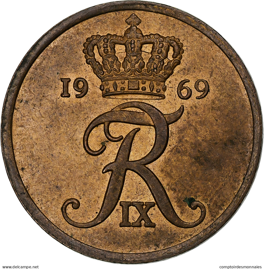 Danemark, 5 Öre, 1969 - Danemark