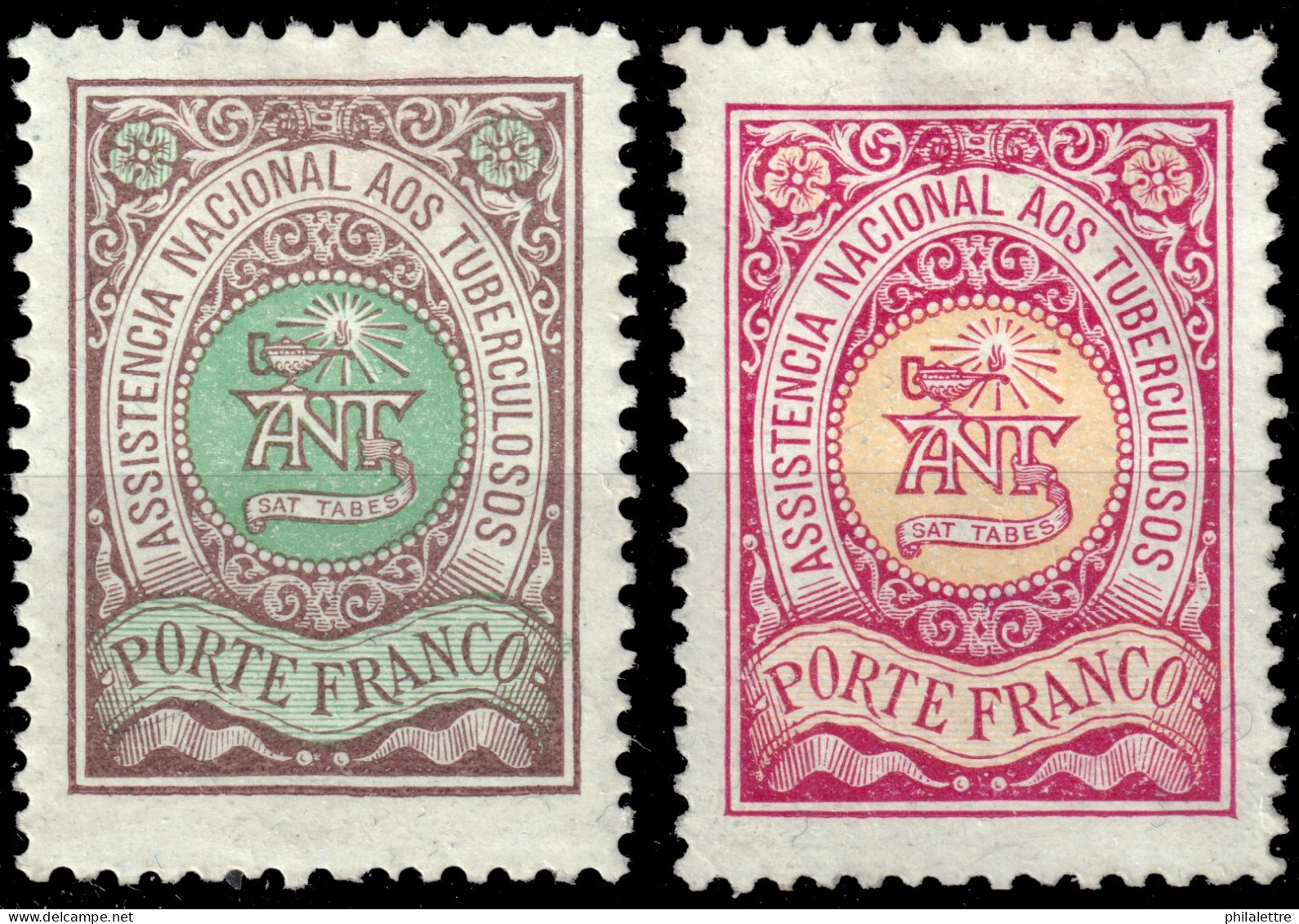 PORTUGAL - Timbres De Franchise / Free Frank Stamps "Assistencia Nacional Aos Tuberculosos" For 1904 & 1905 - Mi.1& 2 - Ungebraucht