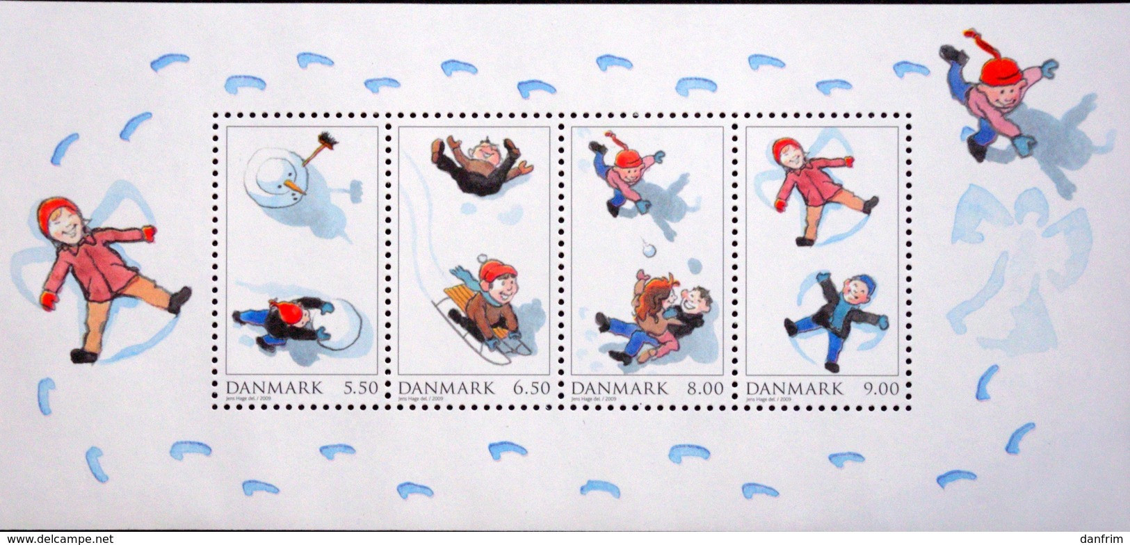 Denmark 2009 Play In The Snow  MiNr.1544-47   BLOCK 37  MNH (**) ( Lot  Mappe ) - Nuovi