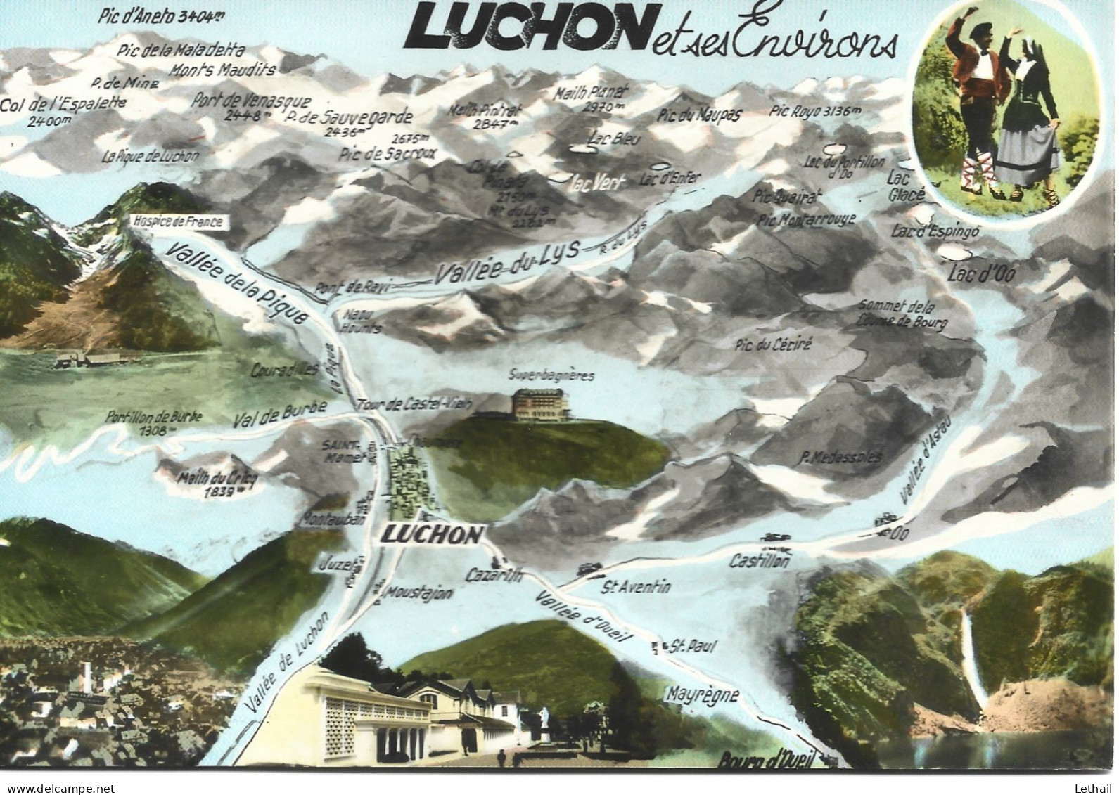 Ref (  18789  )   Luchon Et Ses Environs - Carte Geografiche