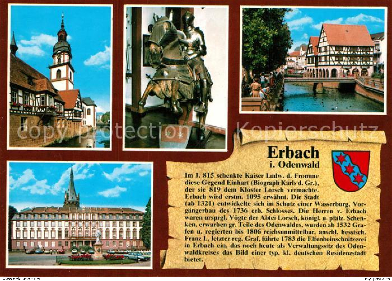 73212756 Erbach Odenwald Kloster Lorsch Reiterstandbild Schloss Erbach Odenwald - Erbach