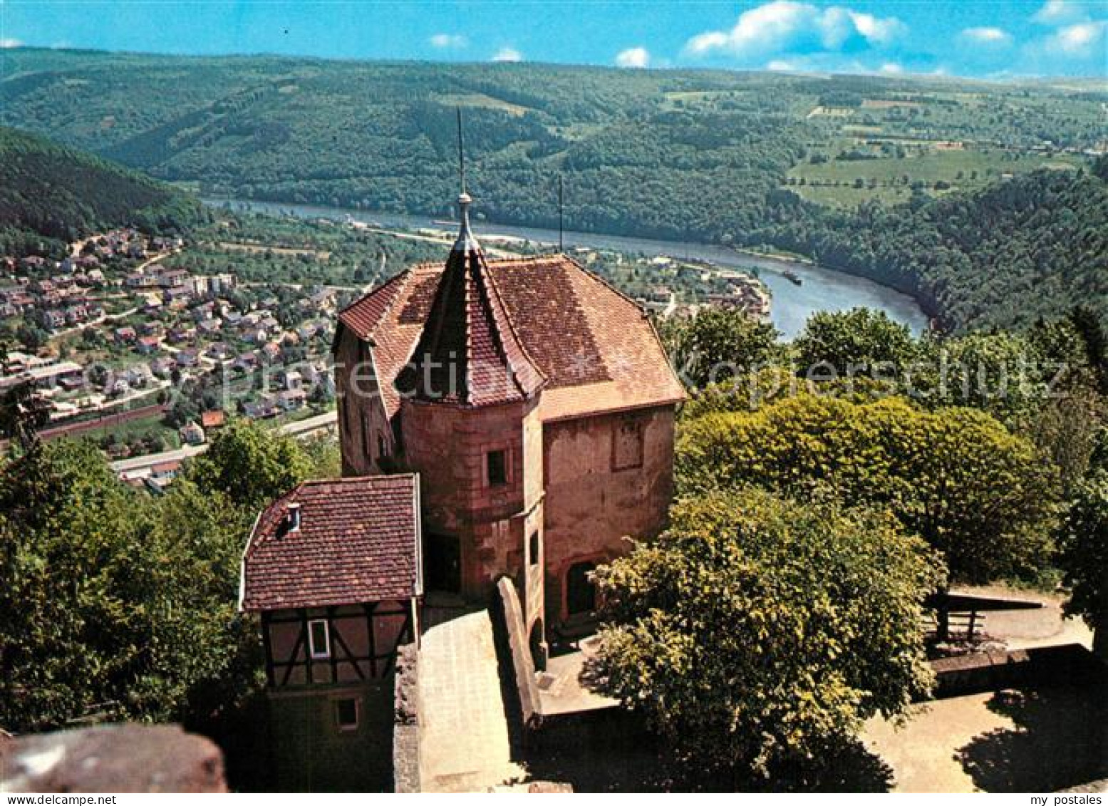 73212753 Dilsberg Gaugrafenburg Ruine Fliegeraufnahme Dilsberg - Neckargemünd