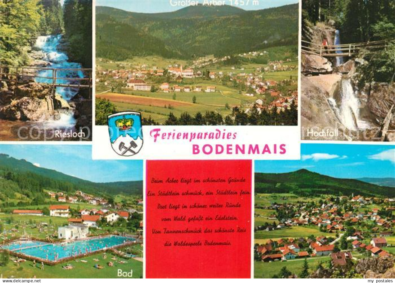 73212732 Bodenmais Riesloch Panorama Hochfall Schwimmbad Stadtblick Bodenmais - Bodenmais