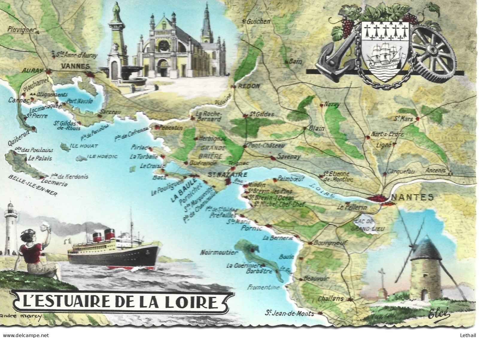 Ref (  18794  )   L Estuaire De La Loire - Carte Geografiche