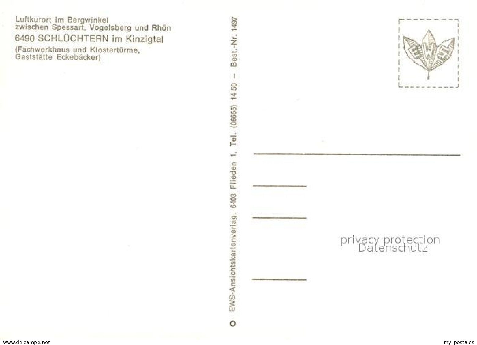 73212630 Schluechtern Fachwerkhaus Klostertuerme Gaststaette Eckebaecker Schluec - Schluechtern