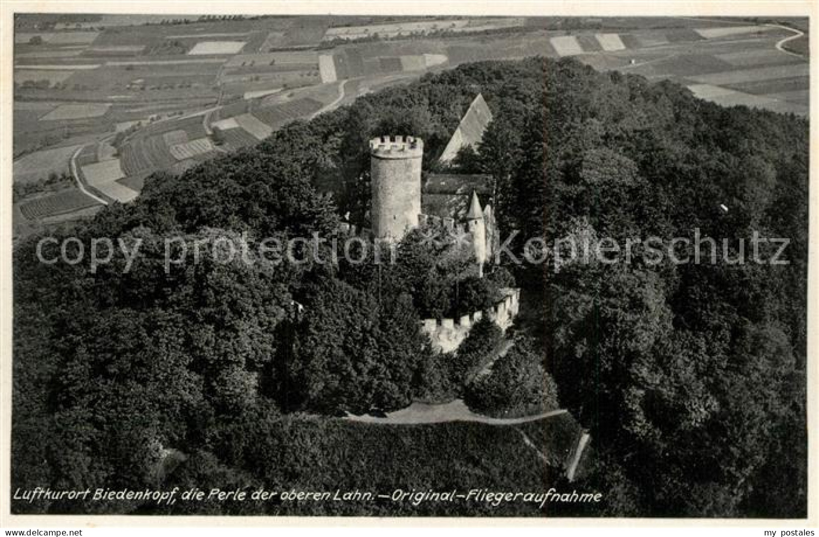 73212586 Biedenkopf Schloss Original Fliegeraufnahme Biedenkopf - Biedenkopf