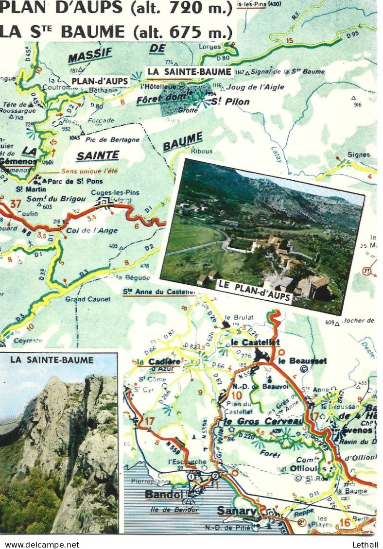 Ref (  18798  )  Plan D Aups - La Ste Baume - Carte Geografiche