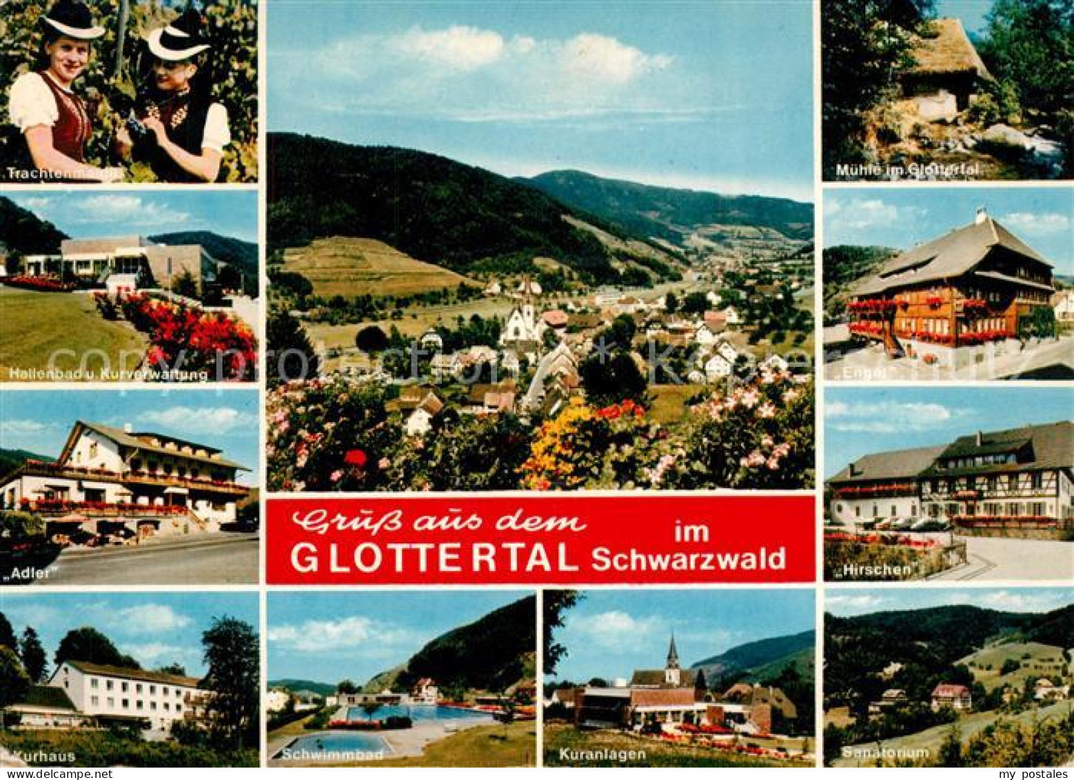 73211844 Glottertal Landschaftspanorama Trachten Hallenbad Hotel Kurhaus Schwimm - Glottertal