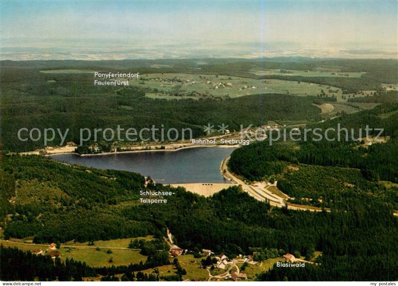 73211789 Schluchsee Talsperre Faulenfuerst Blasiwald Fliegeraufnahme Schluchsee - Schluchsee