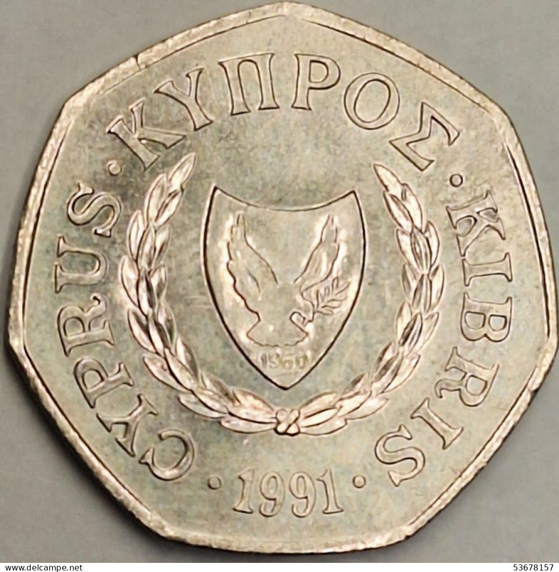 Cyprus - 50 Cents 1991, KM# 66 (#3615) - Chipre